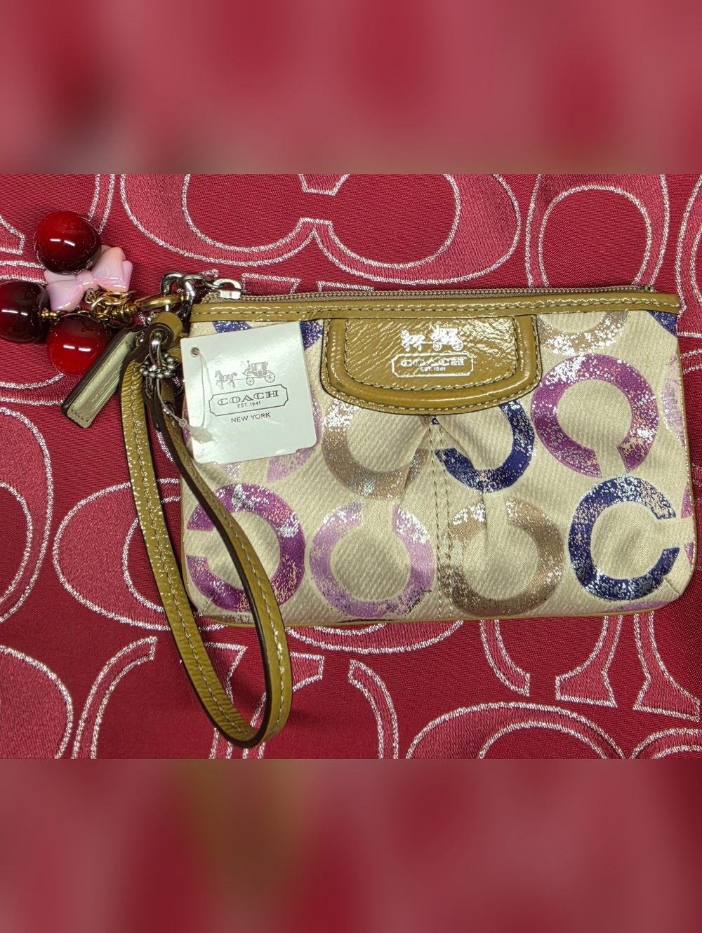 Coach Signature C Print Wristlet - New With Tags